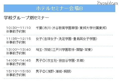 開催概要（ホテルセミナー会場B）