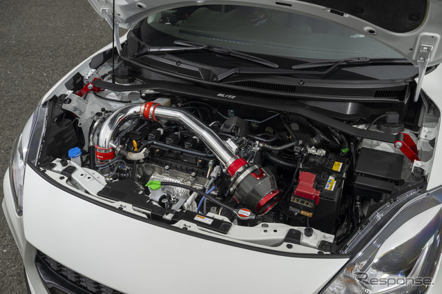 CARBON POWER AIR CLEANERとSUCTION KIT／BLITZ TUNING ECU