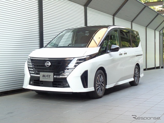 ブリッツ DAMPER ZZ-R　日産・セレナe-POWER装着例（ダウン量：フロント 33mmダウン / リア 31mmダウン）