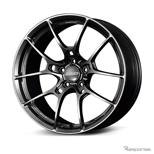レイズ VOLK RACING G025 シャイニングブラックメタル/リムエッジDC
