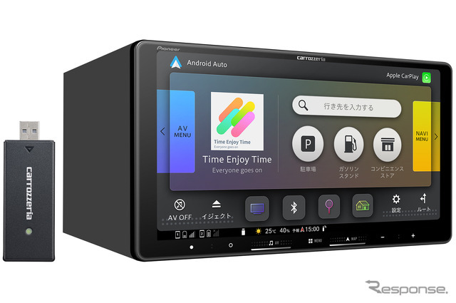 ある程度高性能な「DSP」が搭載された市販メインユニットの一例（カロッツェリア・AVIC-RQ722-DC）。