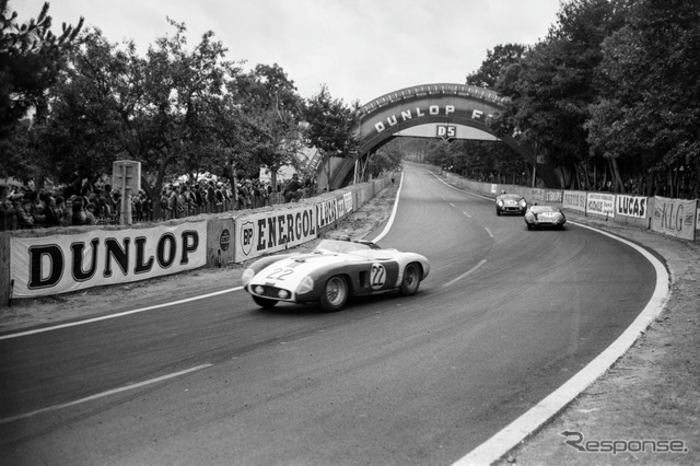 フランソワ・ピカールとロバート・タッパンのフェラーリ500TRが1956年7月29日、ル・マン24時間レースに出場