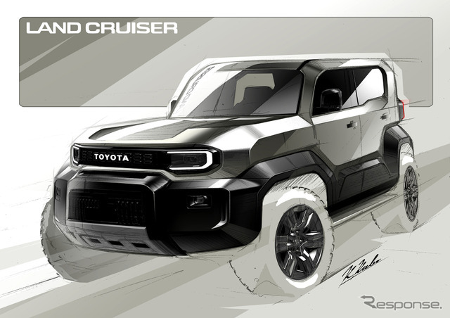 トヨタ ランドクルーザーFJのデザインスケッチ