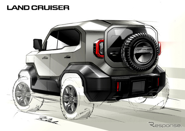 トヨタ ランドクルーザーFJのデザインスケッチ