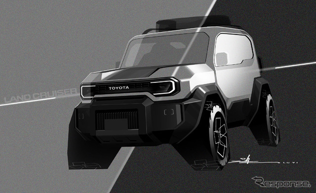 トヨタ ランドクルーザーFJのデザインスケッチ
