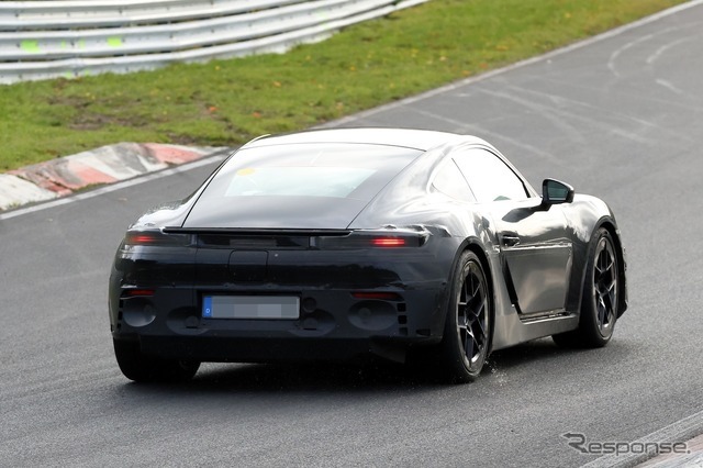 ポルシェ 718ケイマンEV 新型プロトタイプ　スクープ写真