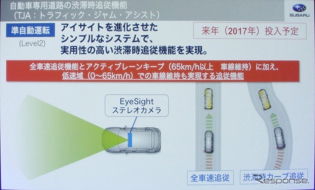 2017年には渋滞時も自動追従走行ができるように