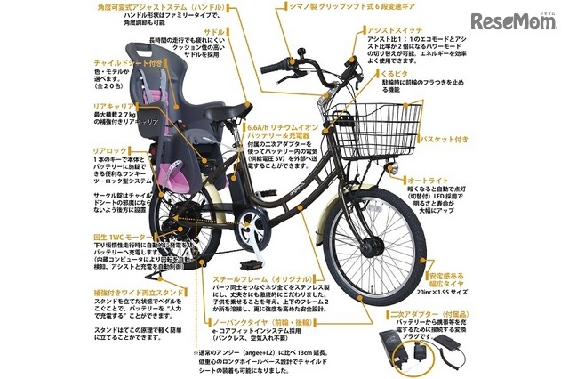 防災する子ども乗せ電動アシスト自転車