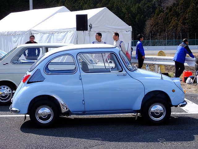 スバルの旧車たちも勢ぞろい（3月27日、スバルファンミーティング、栃木県佐野市・スバル研究実験センター）