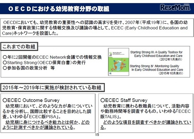 OECDにおける幼児教育分野の取組み