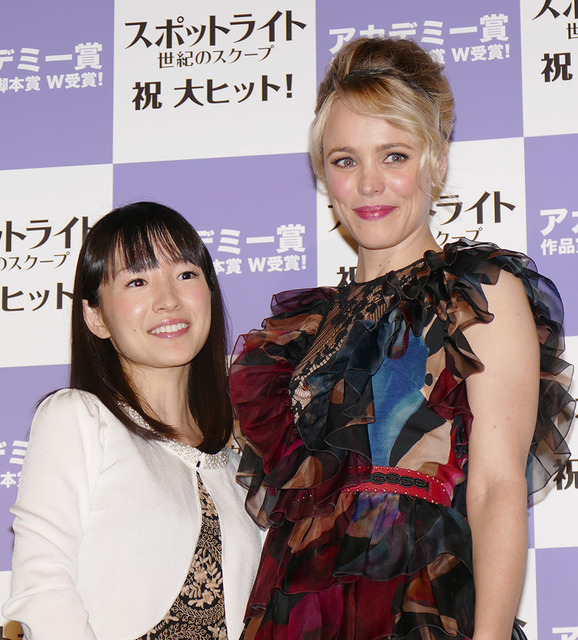近藤麻理恵とレイチェル・マクアダムス『スポットライト　世紀のスクープ』舞台挨拶