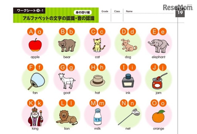 「Hi,friends！Plus」ワークシート例