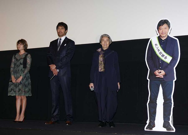 真木よう子＆阿部寛＆樹木希林／『海よりもまだ深く』初日舞台挨拶