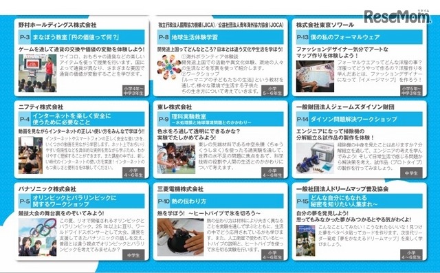 実施される講座一覧