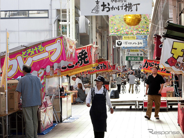 伊勢市駅前からレンタサイクルを駆り、下町風情ただよう新道や宮町、高柳へ（AIR & BUS成田発伊勢行きツアー）