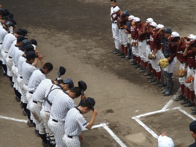 瀬谷・南との練習試合前挨拶