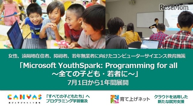 「Microsoft YouthSpark：Programming for all～全ての子ども・若者に～」3者が協力