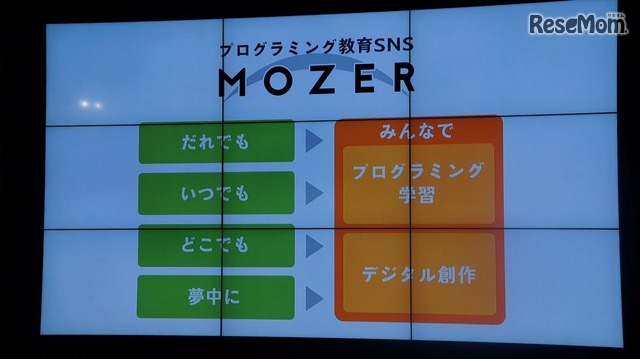 教材＋SNS＝MOZERとのこと　撮影：冨岡晶
