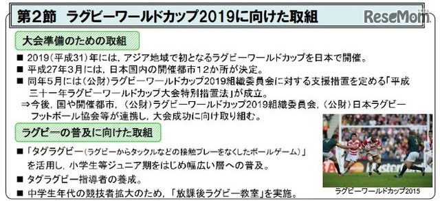 ラグビーワールドカップ2019に向けた取組み