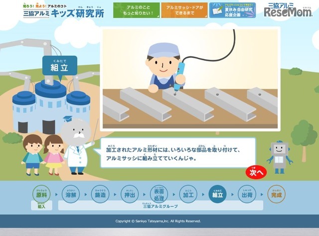アルミサッシ・ドアができるまで／組立