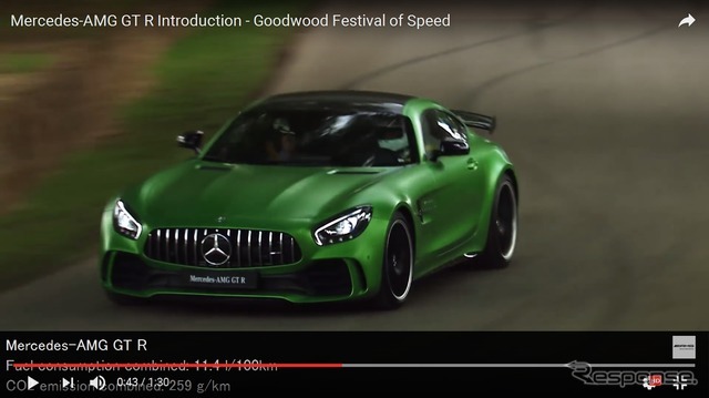 グッドウッド名物のヒルクライムに出走したメルセデスAMG GT R