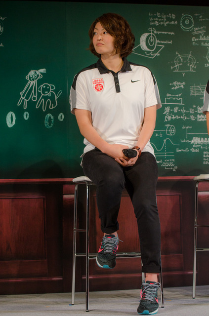 アイスホッケー女子日本代表チーム「スマイルジャパン」の久保英恵（2016年8月29日）