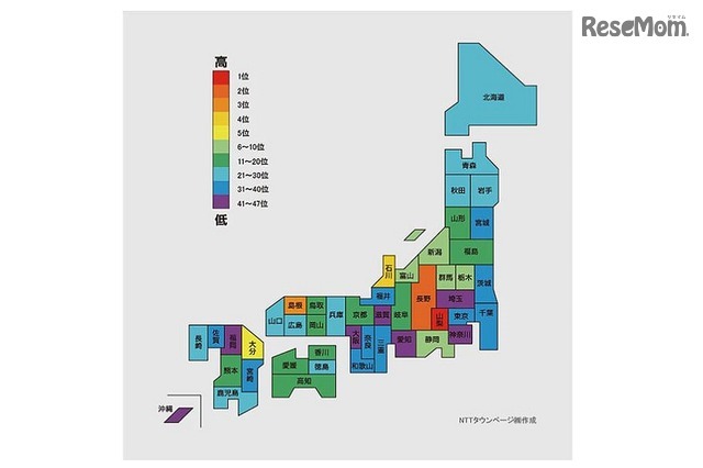 業種分類「美術館」の登録件数による偏差値の都道府県ランキング（2016年）