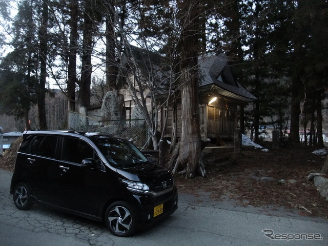 旧鬼無里村の神社にて