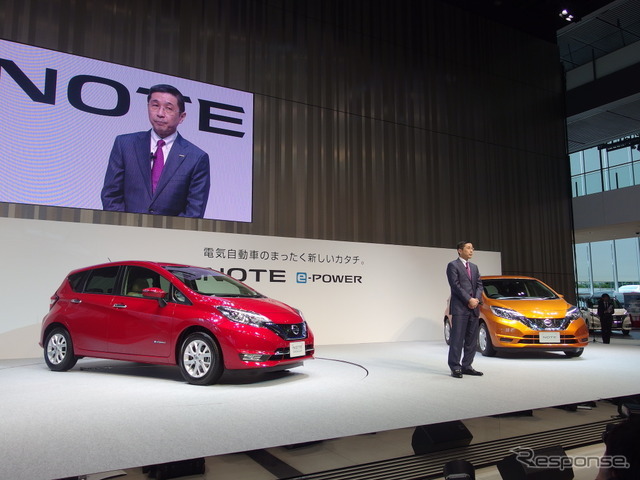 日産ノートe-POWER発表会（横浜グローバル本社）　〈撮影　高木啓〉