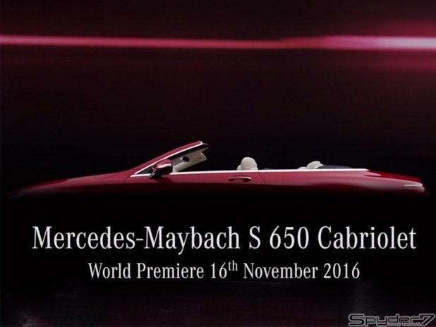 究極のオープンを予告！新型メルセデス マイバッハ S650カブリオレ、ティザーショットを公開