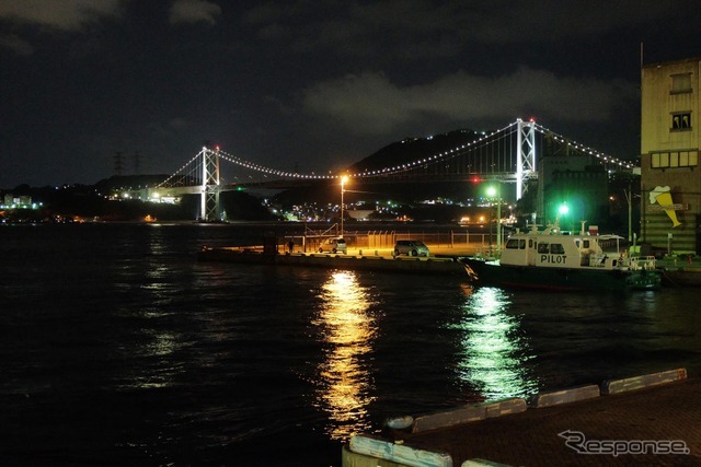 門司港レトロは夜景が美しく、散策していると1時間くらいはあっという間に過ぎる。