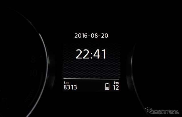 54分間充電し、EV航続距離は10km延びた。