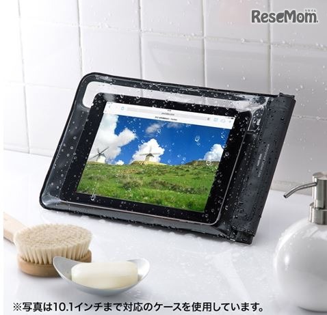 PDA-TABWPST8タブレット防水防塵ケース（スタンド付き・ショルダーベルト付き・8インチ・ブラック）