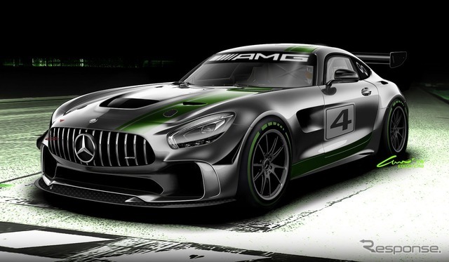 メルセデスAMG GT4の予告スケッチ