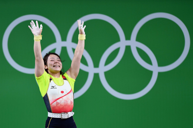 リオデジャネイロ五輪女子重量挙げ48kg級の三宅宏実が銅メダルを獲得（2016年8月6日）