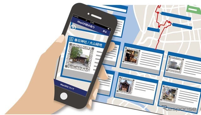 イラストを含んだ新しいQRコード「MapQR」読み取り機能も備える
