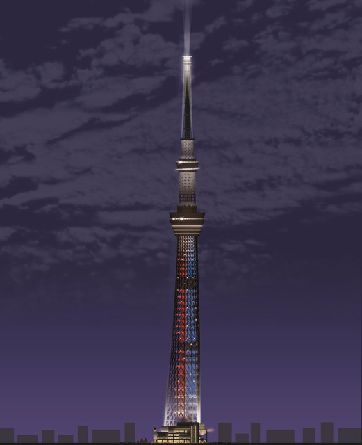 光と闇の戦いをイメージした点灯演出 - (C) TOKYO-SKYTREE ※画像はイメージです